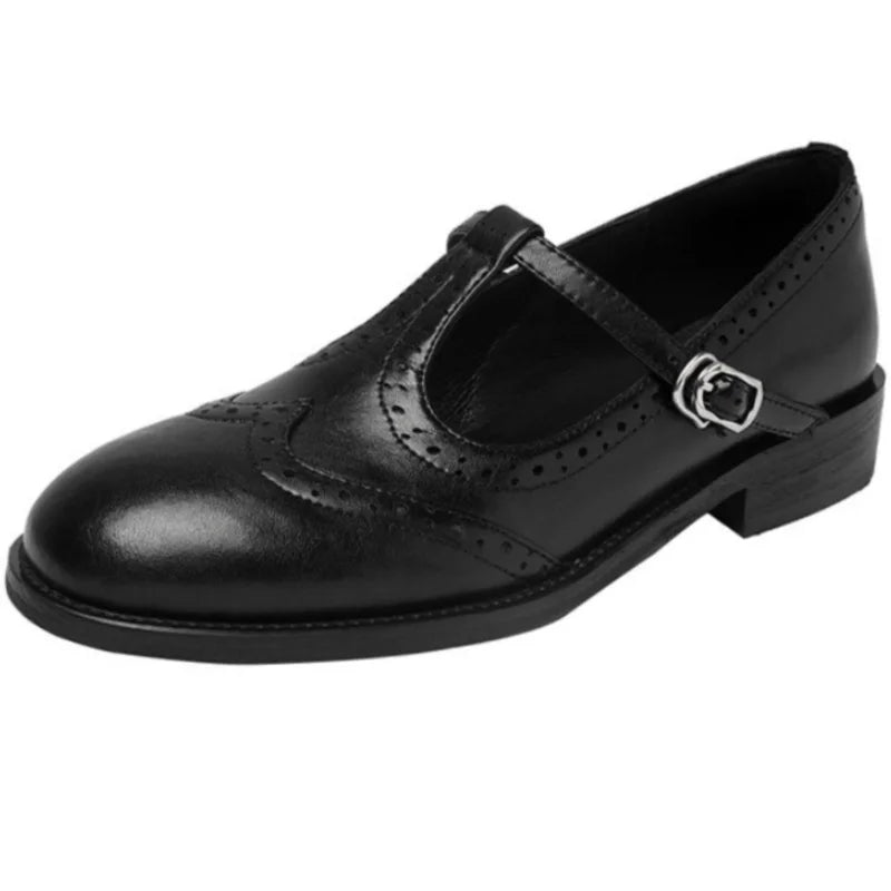 Elegantes Mary Janes con T-Strap